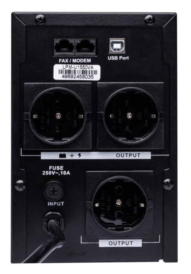 ДБЖ LogicPower LPM-U1550VA (1085Вт) Black (4989) фото 3