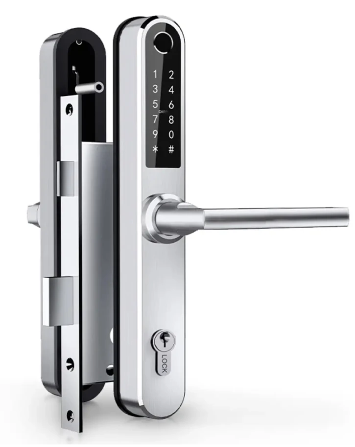 Умный дверной биометрический замок SEVEN LOCK SL-7761BF EN Silver