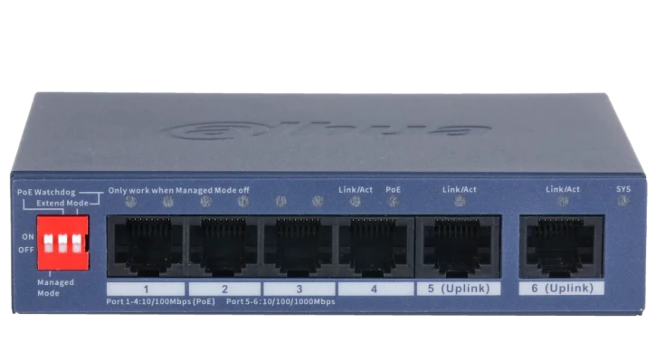 Комутатор Dahua DH-CS4006-4ET2GT-36 PoE