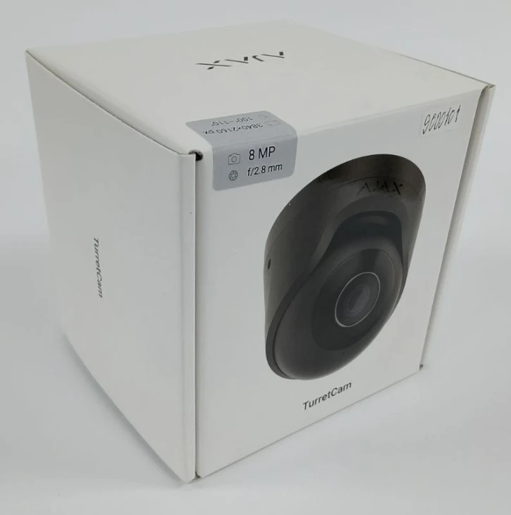 (Уценка) Проводная охранная IP-камера Ajax TurretCam (8 Mp/2.8 mm) Black