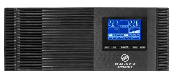 Гібридний інвертор Kraft KRF-AVR1200VA/1КW-12V (MPPT 30А) Black (42-00164) фото 2