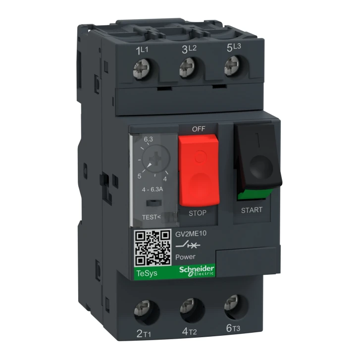 Автоматичний вимикач Schneider Electric TeSys GV (4-6,3A, 2.2kWh) (GV2ME10)