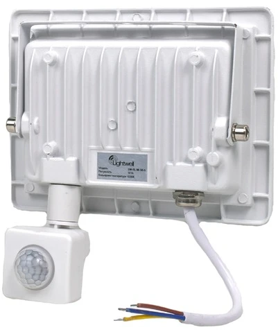Прожектор LED Lightwell LW-FL-W-50-S 50 Вт з датчиком руху фото 2