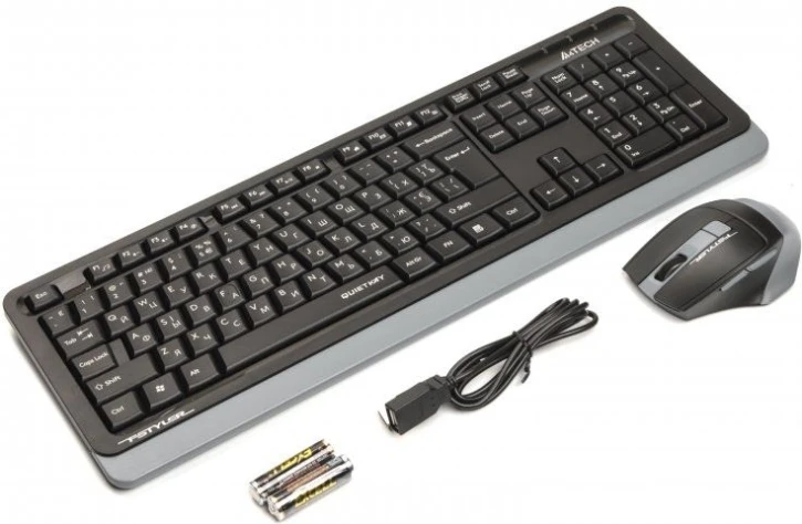 Комплект бездротовий клавіатура + миша A4Tech FGS1035Q Grey фото 2