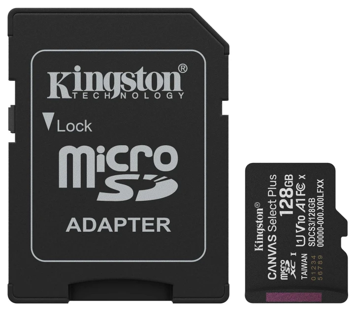 Карта пам'яті Kingston MicroSDXC 128GB UHS-I Class 10 + SD-адаптер (SDCS3/128GB)