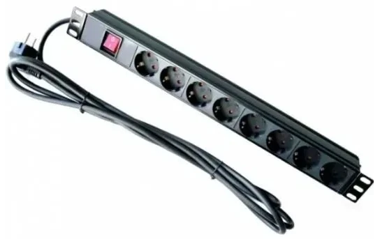 Блок розеток Hypernet SPP8-E 8 розеток, с выключателем, 1.8 м Black (1897)