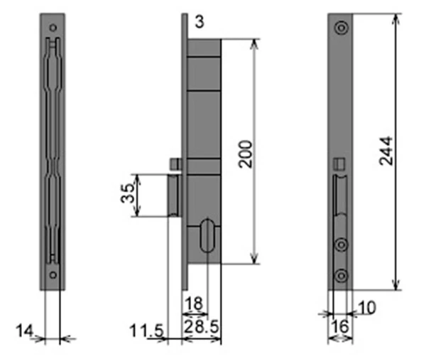 Електромеханічний замок Cisa 1.14020.18.1 фото 7