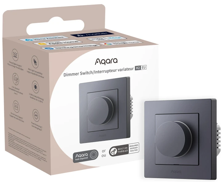 Розумний вимикач димер Aqara H2 Gray (KD-R01D) фото 2