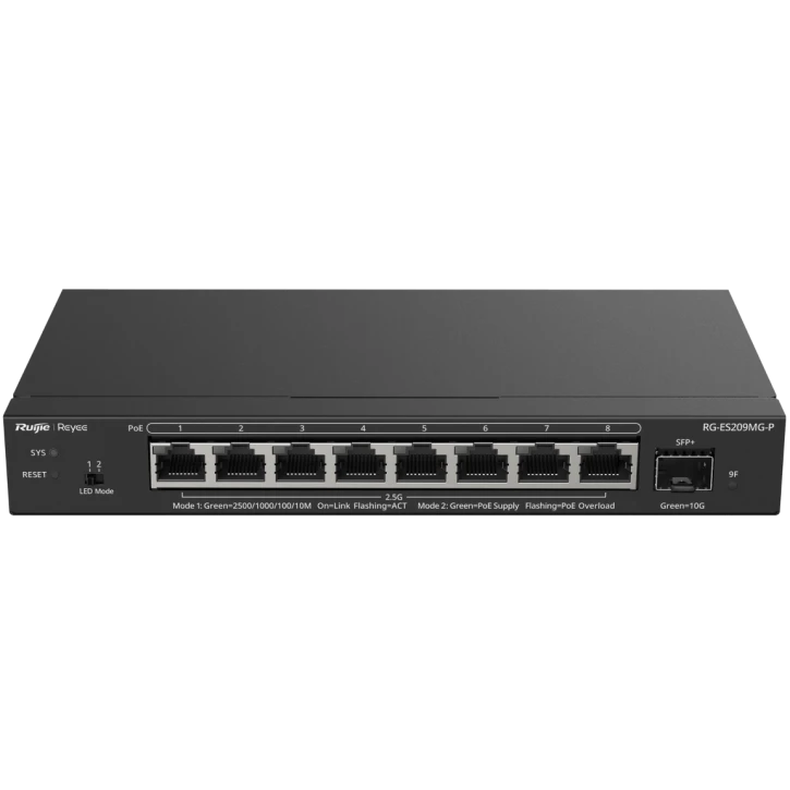 Комутатор Ruijie Reyee RG-ES209MG-P (RG-ES209MG-P)