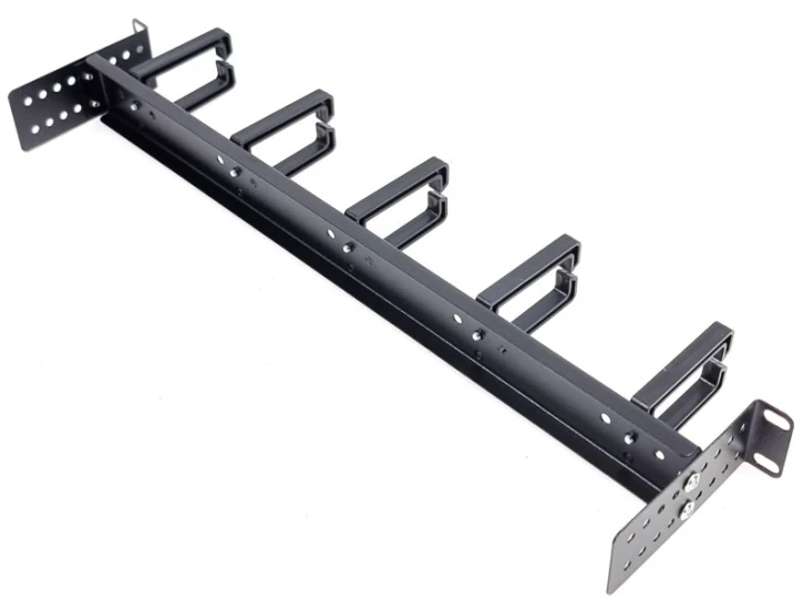 Кабельний органайзер E-server фронтальний, пластикові кільця, чорний (40020) фото 3