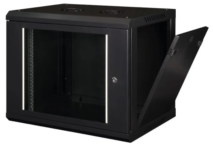 Шафа навісна Hypernet PL-WMNC-6U-BLACK 6U 600x450 чорна фото 2
