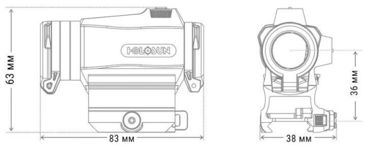 Коліматорний приціл Holosun Micro Elite HE515CT-GR (747015) фото 6