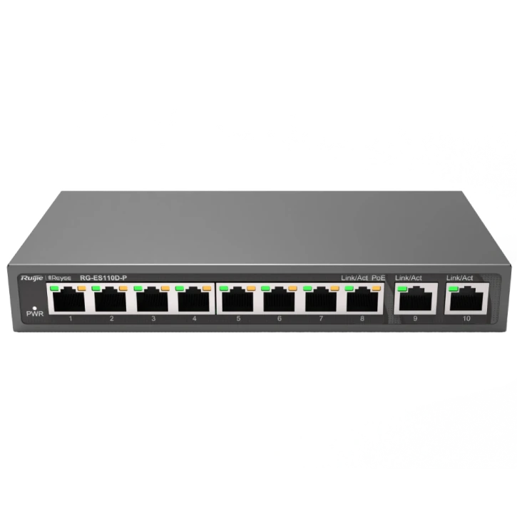 Коммутатор Ruijie RG-ES110D-P Reyee Black