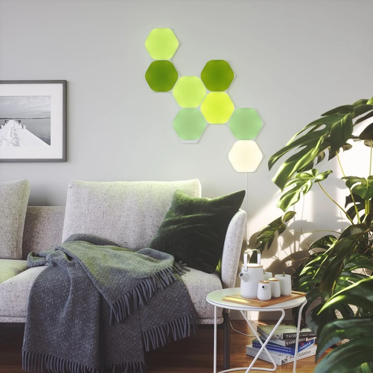 Комплект розумних світлових панелей Nanoleaf Shapes - Hexagon Starter Kit - 9 шт. фото 8