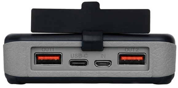 УМБ Sandberg PD 20000 mAh солнечная панель 7.5W, 2xUSB, Type-C OUT, фонарик Black фото 2