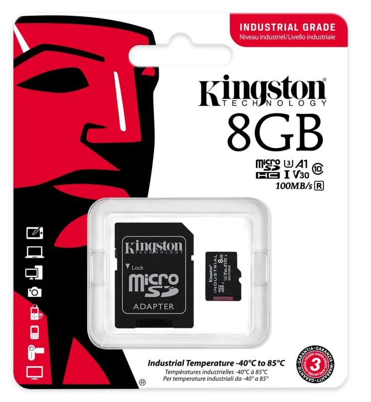 Карта памяти Kingston 8GB microSDHC class 10 UHS-I V30 A1 (SDCIT2/8GB) фото 3