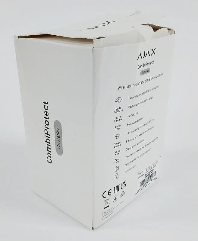 (Уценка) Беспроводной датчик движения и разбиения Ajax CombiProtect Black фото 2