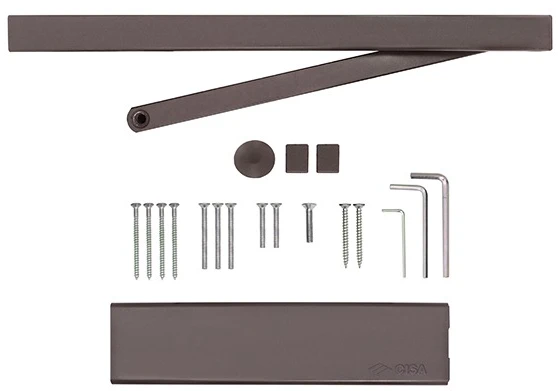 Доводчик дверной Cisa D5200.03.0.88 BC SLD до 80 кг FIRE коричневый (37932) фото 6