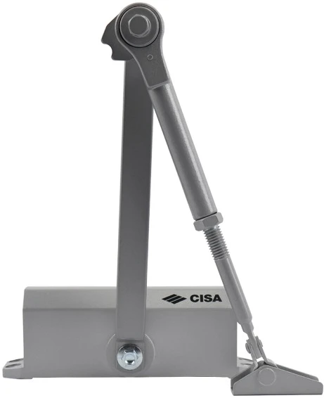 Доводчик дверний Cisa 60461.03.0.97 STD HO з фіксацією до 80 кг сірий (37901) фото 4