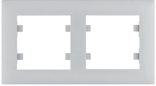Рамка Hager WL5722 Lumina-Intens 2Х Silver