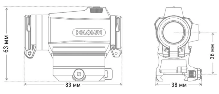 Коллиматорный прицел Holosun Micro Elite HE515CT-RD (747016) фото 6