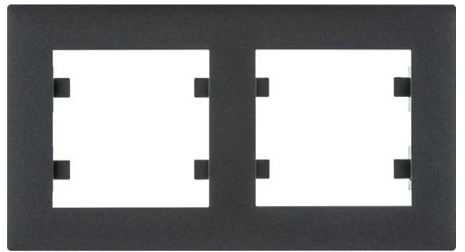 Рамка Hager WL5723 Lumina-Intens 2Х Black
