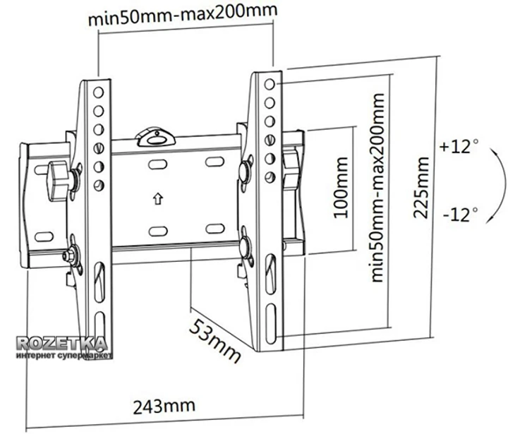 Кронштейн Brateck KL21G-22T Black фото 12