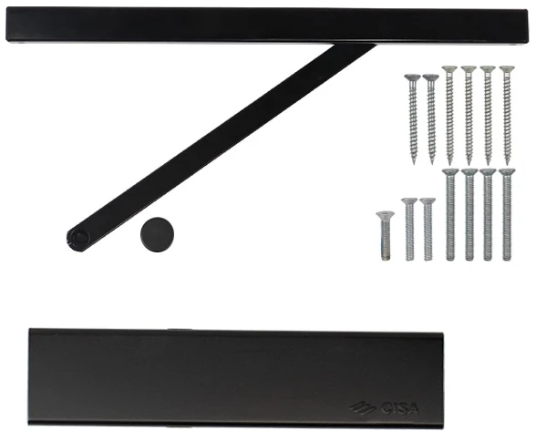 Доводчик дверной Cisa D5200.03.0.44 BC SLD до 80 кг FIRE черный (37930) фото 5