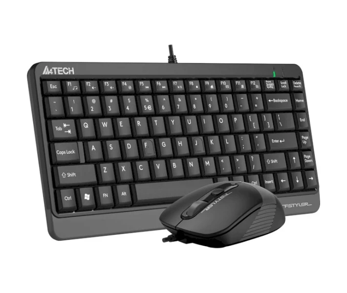 Комплект дротовий клавіатура + миша A4Tech F1110 USB Grey фото 3