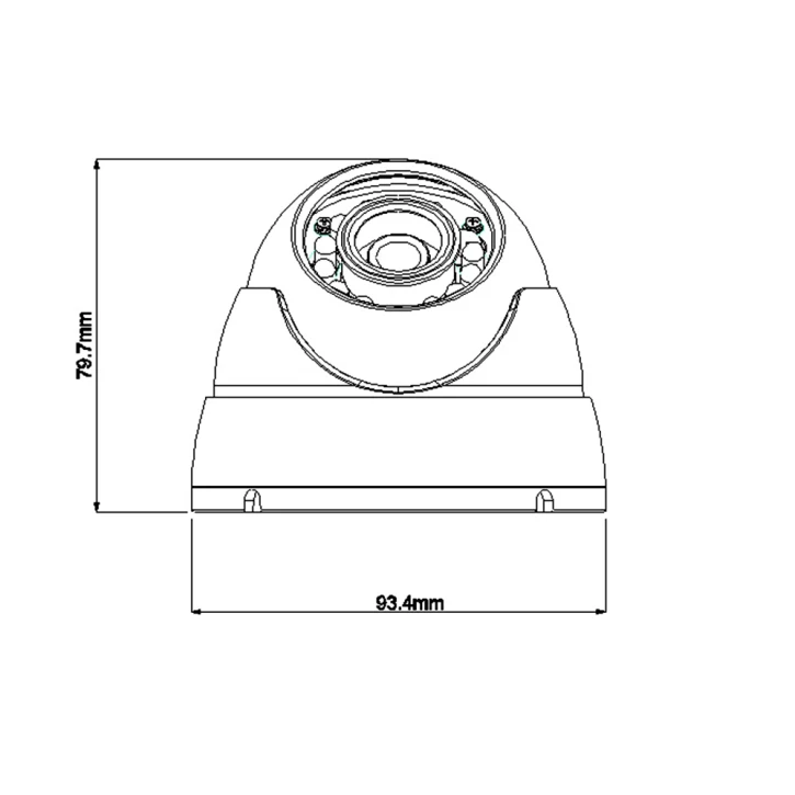 HDCVI видеокамера Dahua DH-HAC-HDW1200MP-S3A (3.6) White фото 3