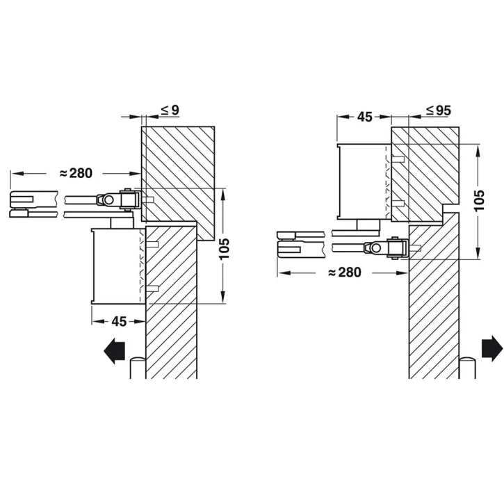Доводчик дверной Dorma TS 72 EN 2/3/4 с локтевой тягой Brown фото 3