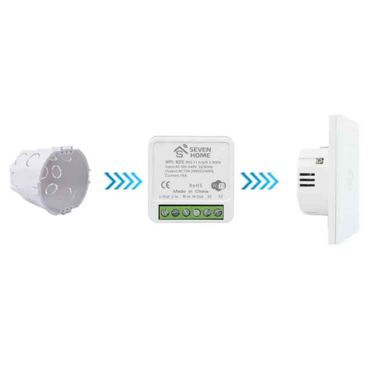 Розумне Wi-Fi реле SEVEN HOME S-7048 SEVEN 15512-1 фото 2
