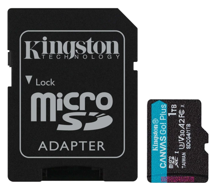 Карта пам'яті Kingston 1TB microSDXC сlass 10 UHS-I U3 V30 A2 Canvas Go Plus G4 (SDCG4/1TB)