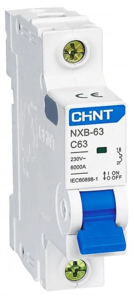 Автоматичний вимикач Chint NXB-63 (1P, C63, 6kA) (814020)
