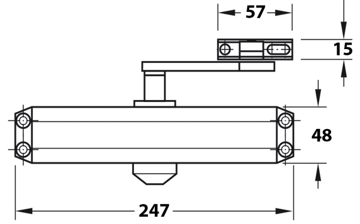 Доводчик дверний SEVEN DC-7744 silver (DC7744s) фото 7
