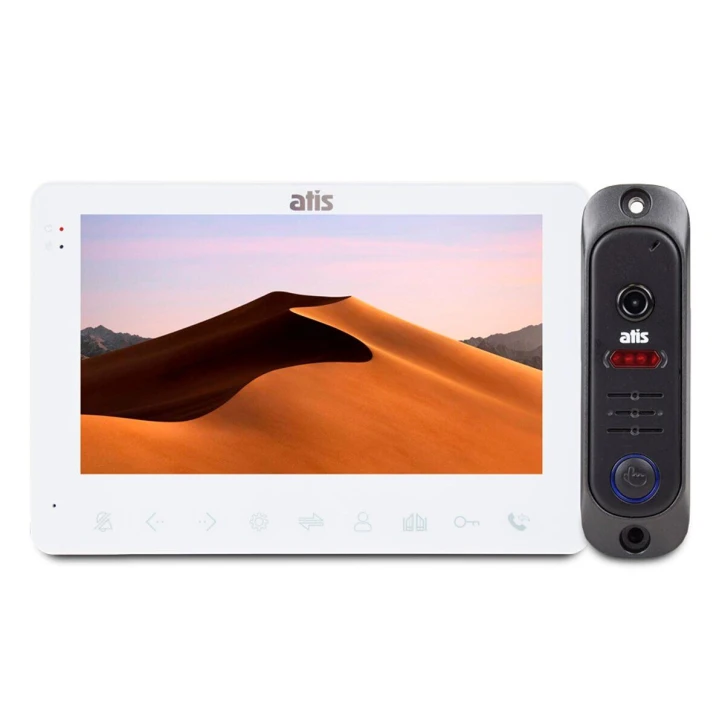 Комплект відеодомофону Atis AD-780W Kit box Black/White