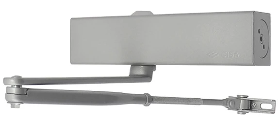 Доводчик дверной Cisa C1611.03.0.97 Professional Plus2 BC STD HO с фиксацией до 80 кг серый (37917)