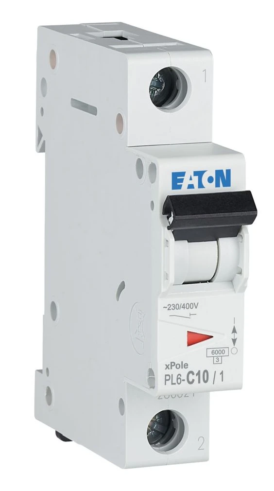 Автоматичний вимикач Eaton PL6-C10/1 (1P, С, 10 А, 6 кА) White (286531) фото 3
