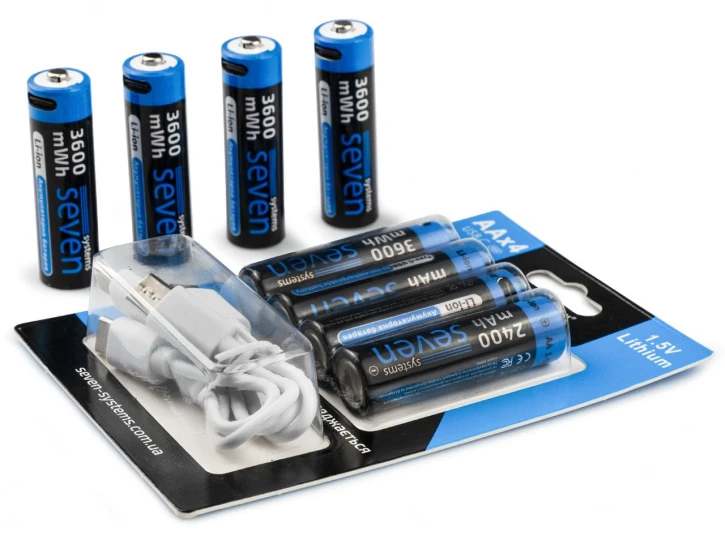Акумулятор SEVEN AA 1.5V Li-ion 4 шт (SEVENAA1.5VLi-ion4) фото 2