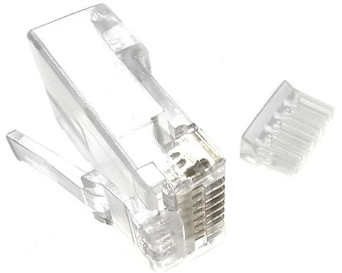 Конектор E-server RJ45 UTP 6 кат. 8P8C 50 мкм зі вставкою (WT-6028-SOLID) фото 4