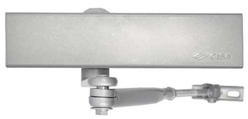 Доводчик дверной Cisa C1611.03.0.97 Professional Plus2 BC STD HO с фиксацией до 80 кг серый (37917) фото 2
