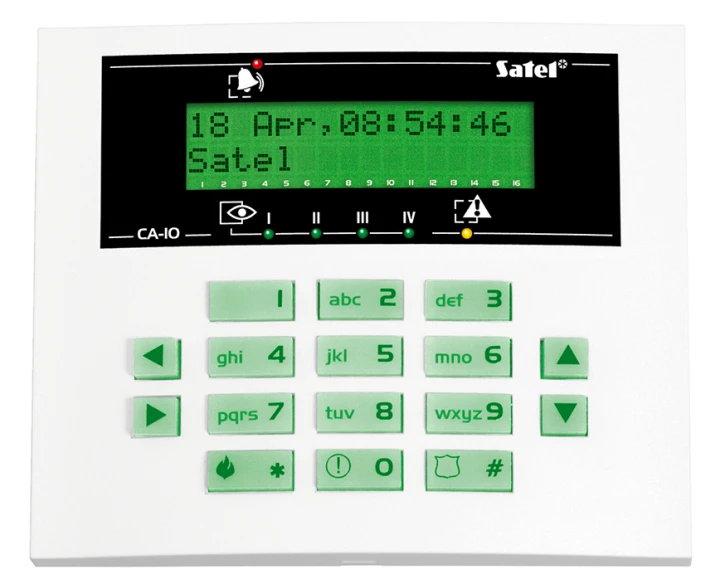 Провідна світлодіодна клавіатура Satel СА-10 КLCD-S фото 5