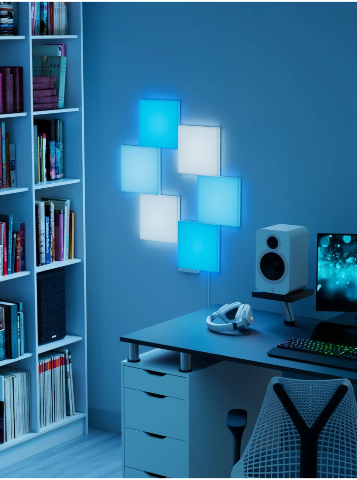 Умные световые панели Nanoleaf Blocks Squares Smarter Kit с поддержкой HomeKit и Matter - 6 шт. (N8100K02-6BS) фото 5