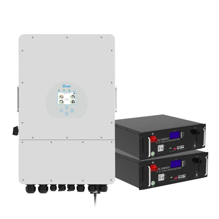 Система зберігання енергії Deye SUN-10K-SG02LP1-EU-AM3-2GS10.24K-LFP 10kW 10.24kWh 2BAT LiFePO4 6500 циклів (SUN-10K-SG02LP1-EU-AM3-2GS10.24K-LFP)