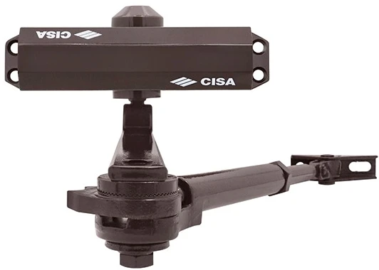 Доводчик дверной Cisa 60461.03.0.88 STD HO с фиксацией до 80 кг коричневый (37900) фото 2