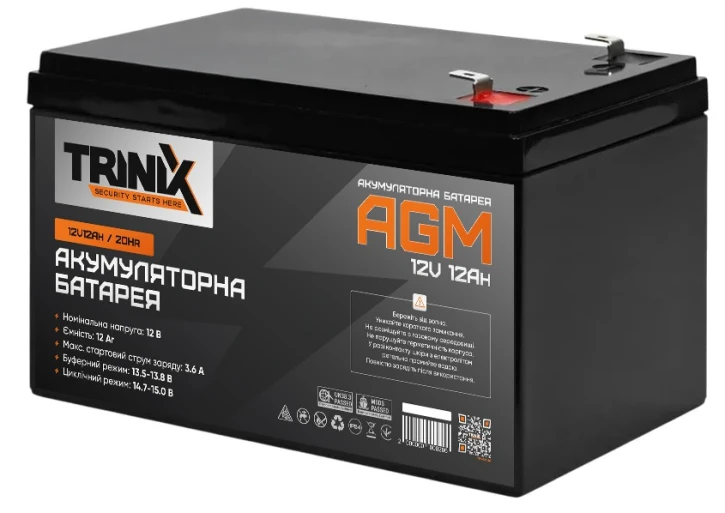 Акумуляторна батарея TriniX 12V12Ah/20Hr AGM (44-00033)