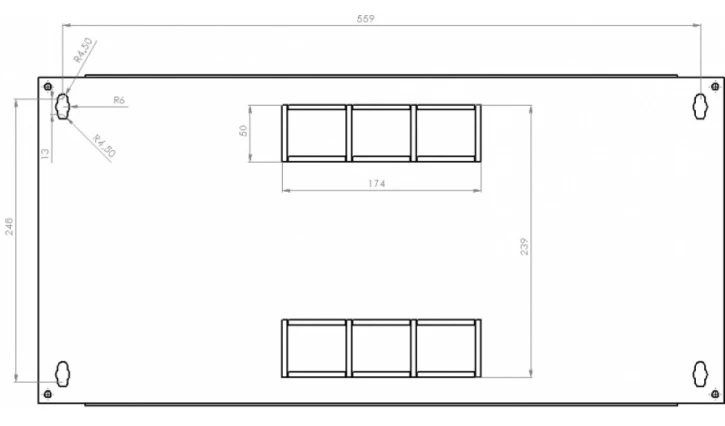 Шафа настінна CMS 6U, 600х350х373 мм (UA-MGSWA635G) фото 6