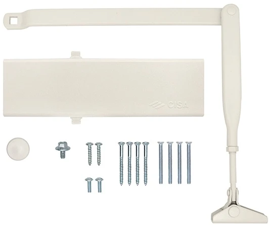 Доводчик дверний Cisa C1510.03.0.45 Professional Plus2 STD до 80 кг FIRE білий (37902) фото 6