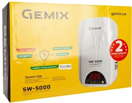 Стабілізатор напруги Gemix SW-5000 фото 4