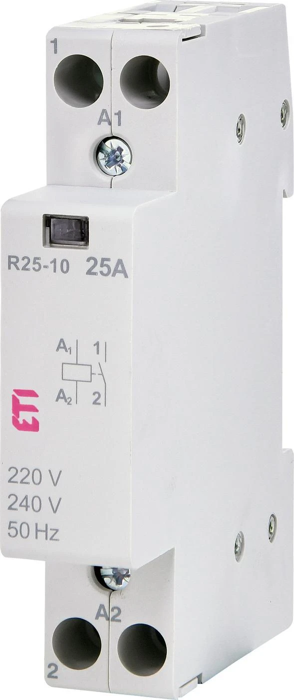 Контактор модульний ETI R 25-10 230V AC 25A (AC1) (2463500)